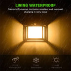 4-Pack Solar Powered Waterproof Outdoor Wall Sconces with Motion Sensor