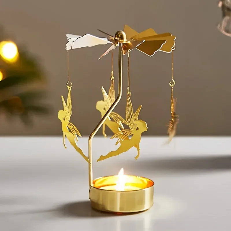 Rotating Metal Candle Holder - Magical Effect