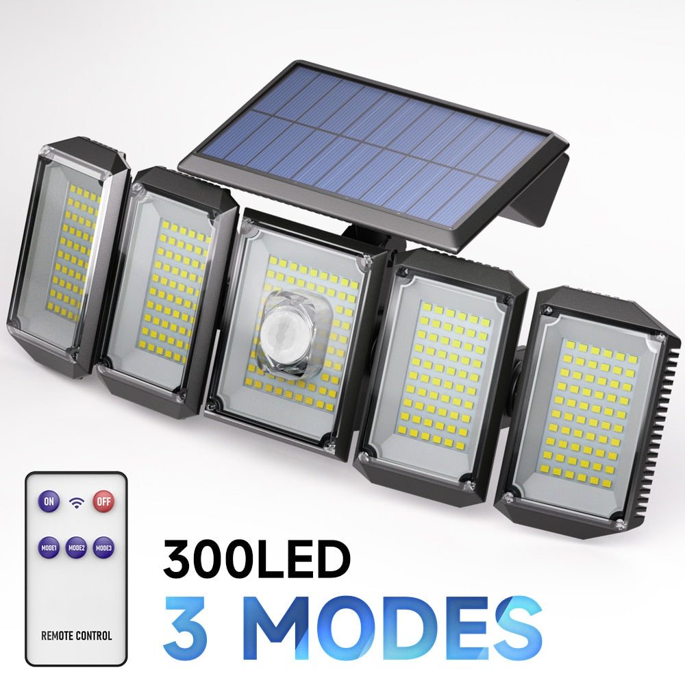 Lampe solaire 5 têtes