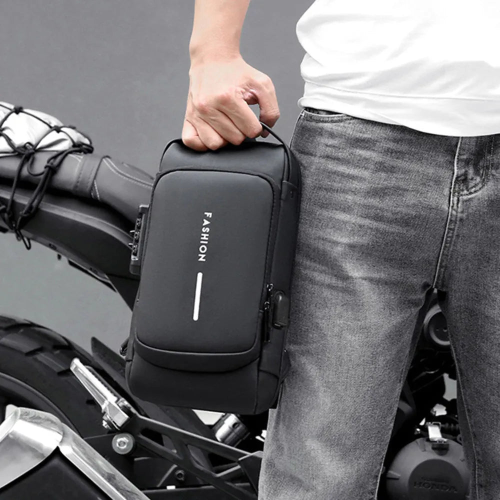 Sac à Bandoulière Homme AntiVol avec Cadenas & Chargement USB