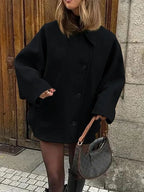 Vintage Short Wool-Blend Coat