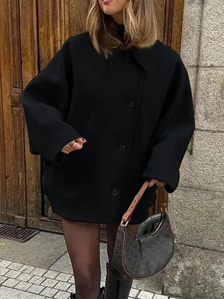Vintage Short Wool-Blend Coat