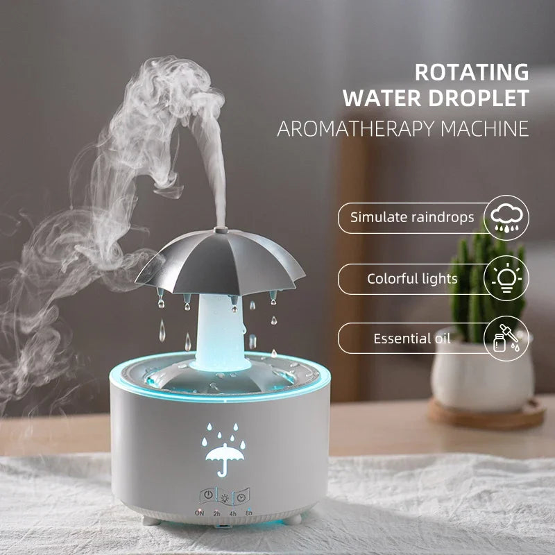 Creative Humidifier Diffuser with Raindrop Light