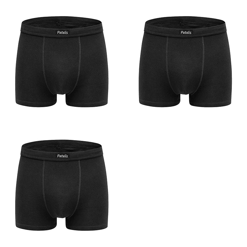 Pack of 3 Men's Plus Size Cotton Boxers – Premium Comfort from XL to 8XL