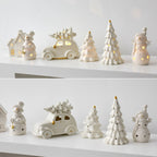 White Ceramic LED Christmas Decoration