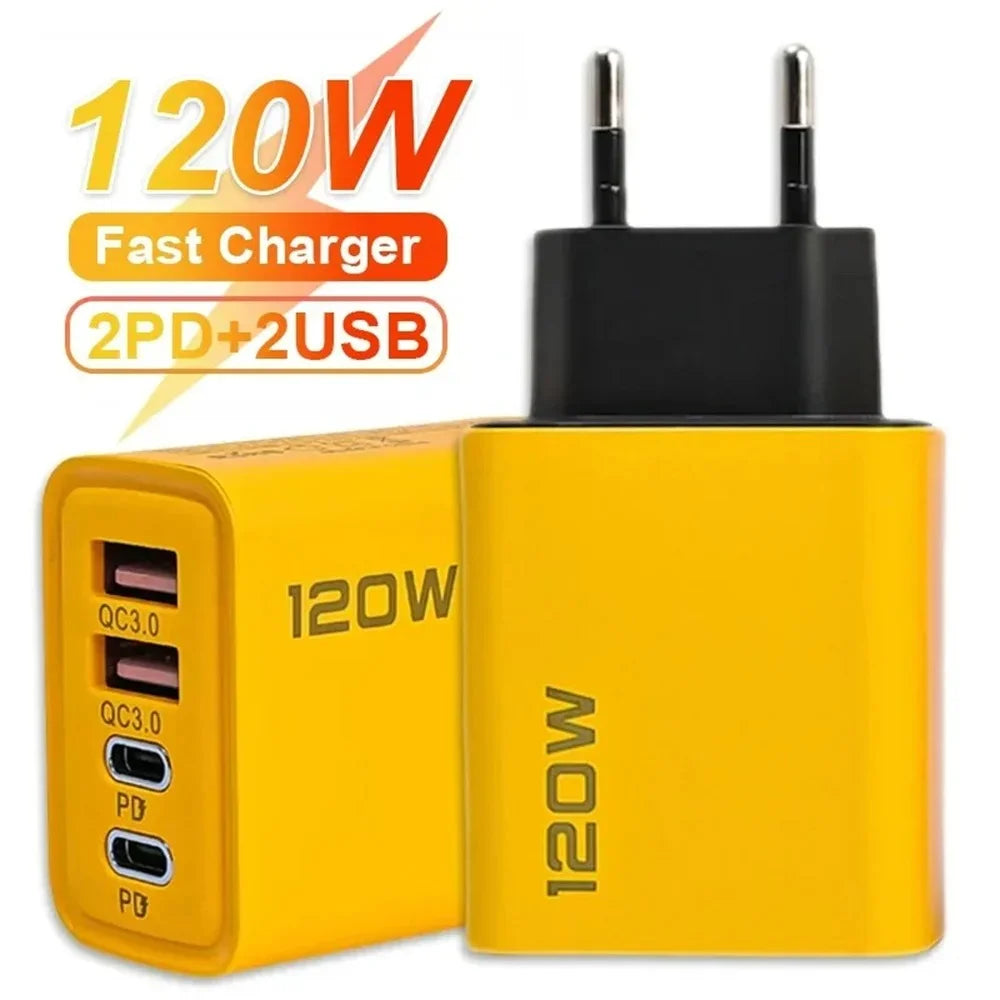 Chargeur FLASH Rapide 3.0 4 Ports - 2 USB + 2 Type-C