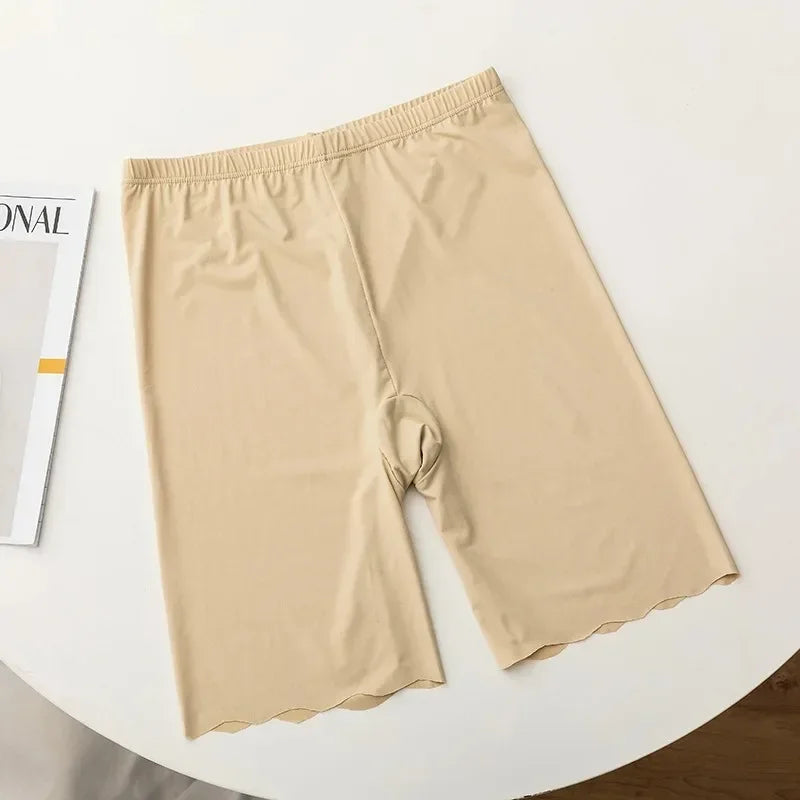 Short Anti-Frottement Femme Effet Soie Glacée – Taille Haute Sans Couture pour Robes et Jupes