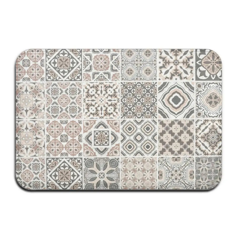 Cement tile floor mat