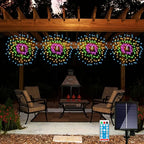 4 Pack Solar Firework Hanging Lights
