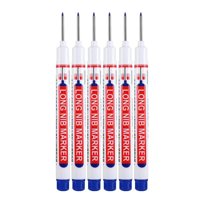 6pcs Long Head Marker Pens Set