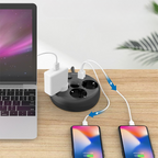 Mini multiprise ralonge intelligente - 3 prises + 2 ports USB