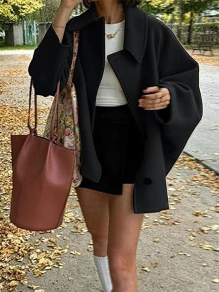 Vintage Short Wool-Blend Coat