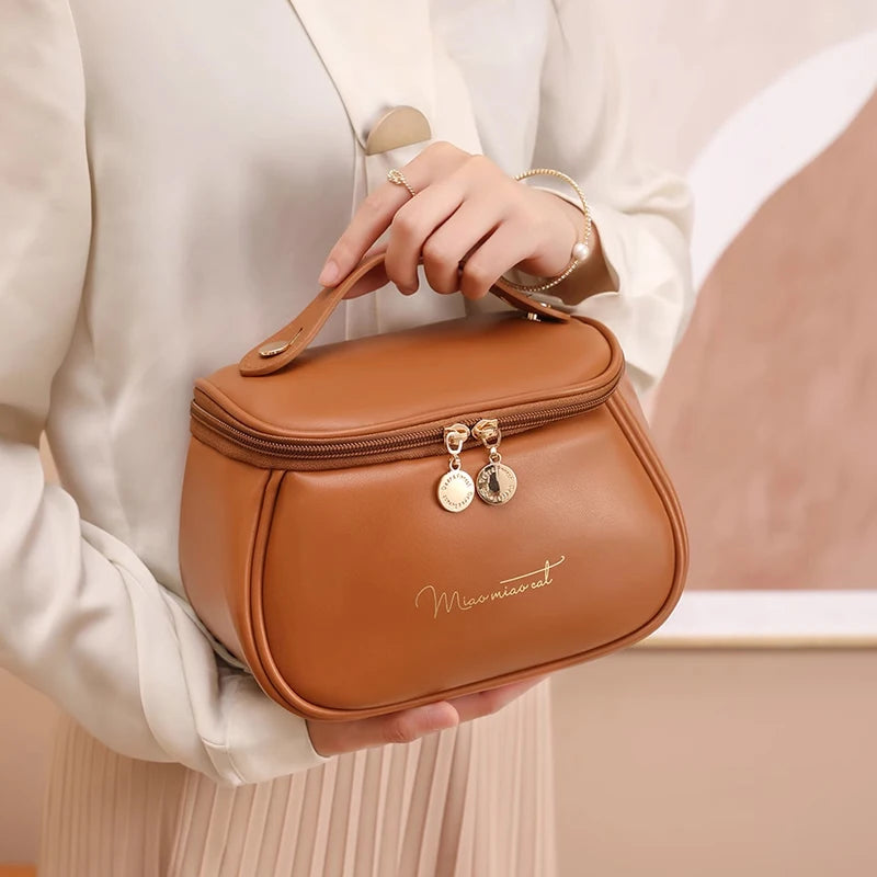 PU Leather Toiletry Bag - Practicality & Large Capacity