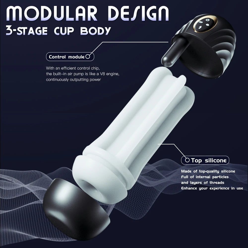 ENJOY SUCK - Vibrating and sucking masturbator for men