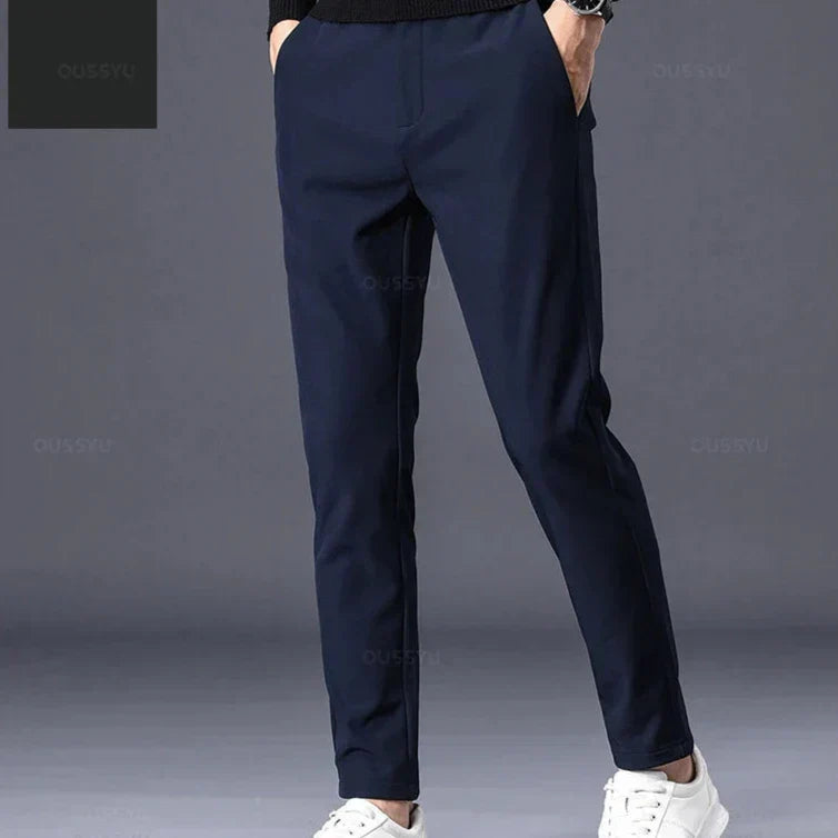 Men's Elegant Winter Trousers with Ultra-Warm Fleece Lining