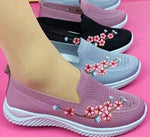 Mocassins respirants à motif floral