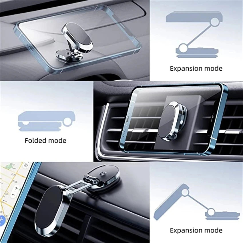 Support Téléphone Magnétique Voiture – 360° Pliable
