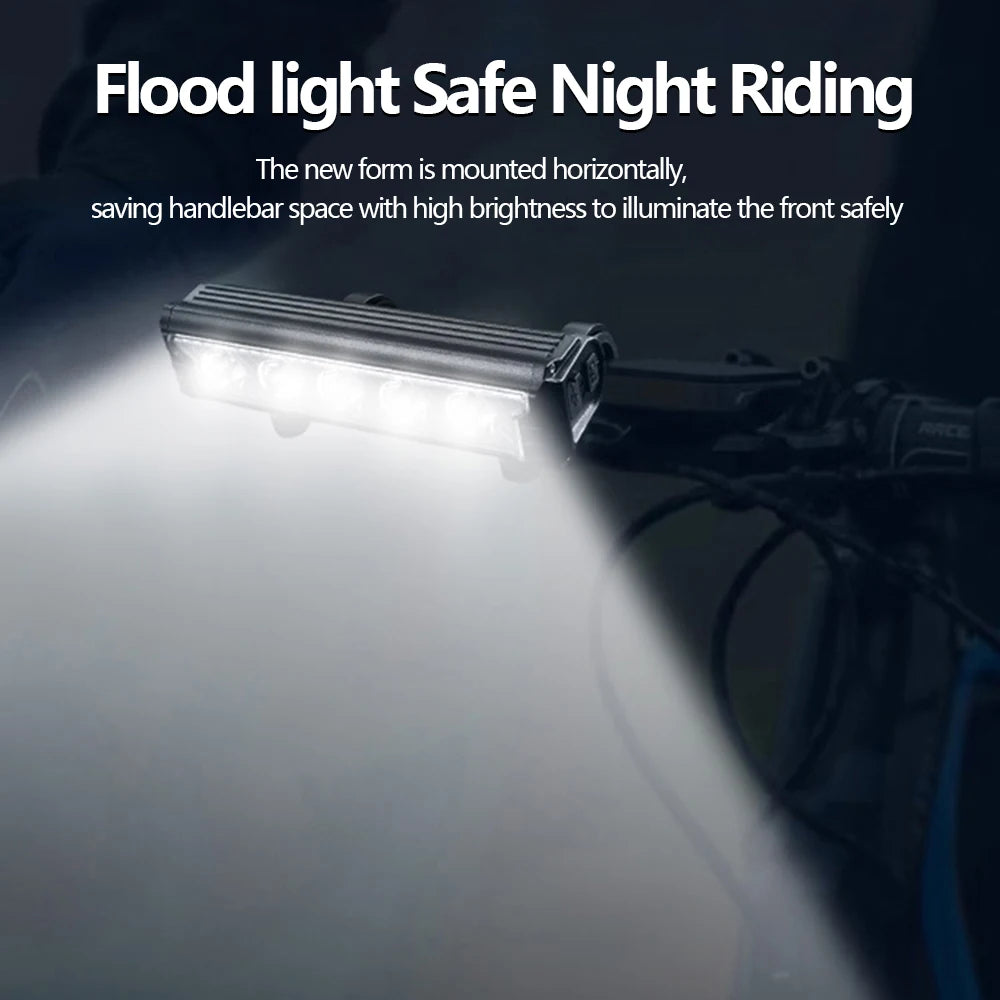 Feu avant de vélo 6000 Lumens - Grand Angle - Jusqu'à 12h d'autonomie