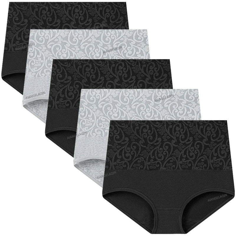 Lot de 5 Culottes Shapers Taille Haute en Coton