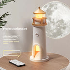 Veilleuse Phare LED Décorative – Projection Lune & Bluetooth