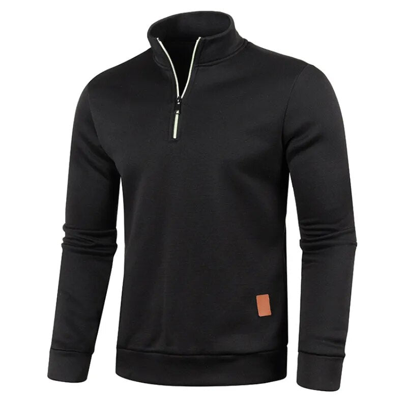 Men's Turtleneck Zip-Up Sweater