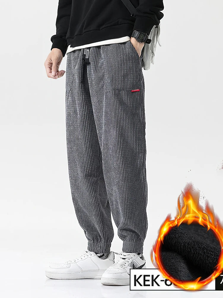 Men's Corduroy Fleece Lined Joggers