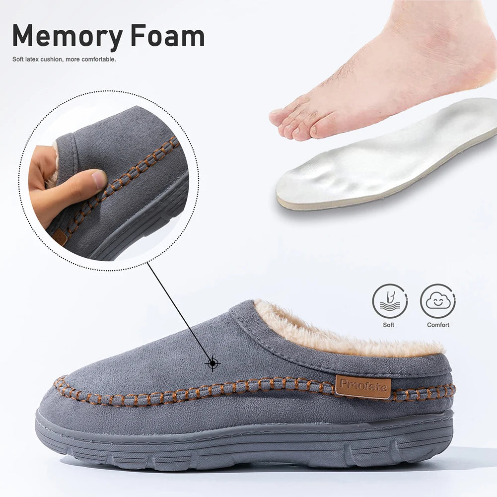 Men's Warm & Non-Slip Easy Slip-On Slippers