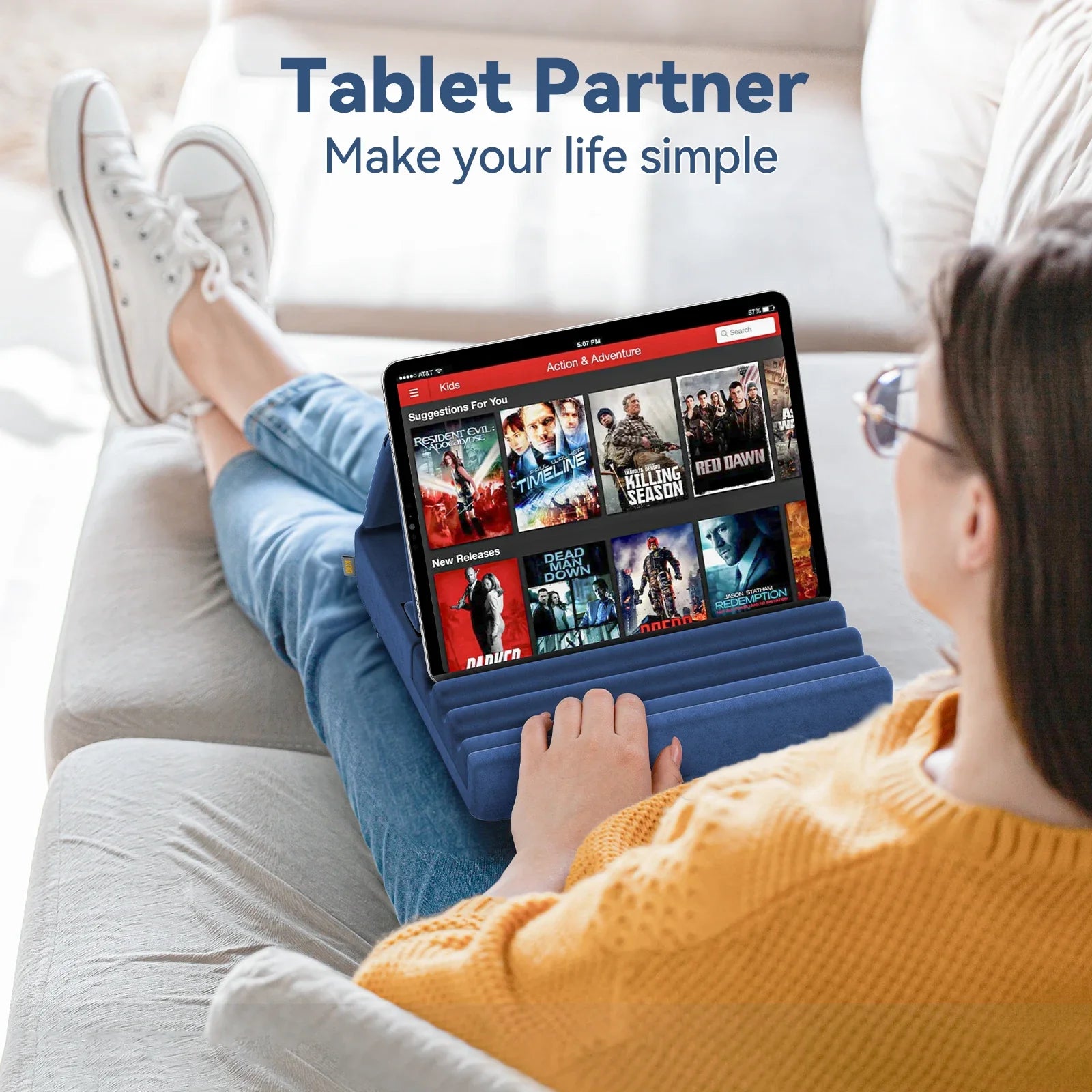 Foldable Tablet Stand with Pocket - New Generation