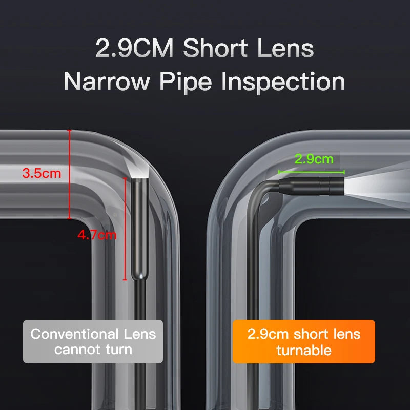 Caméra endoscopique PRO 1080P avec écran 4.3 pouces - 5 Mètres