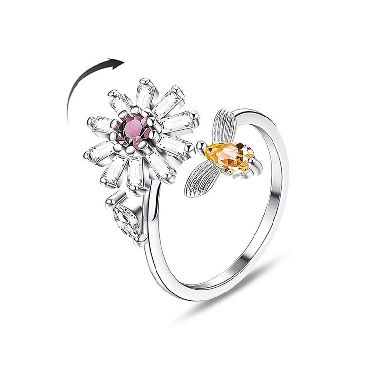 Bague d'anxiété ajustable pour femme