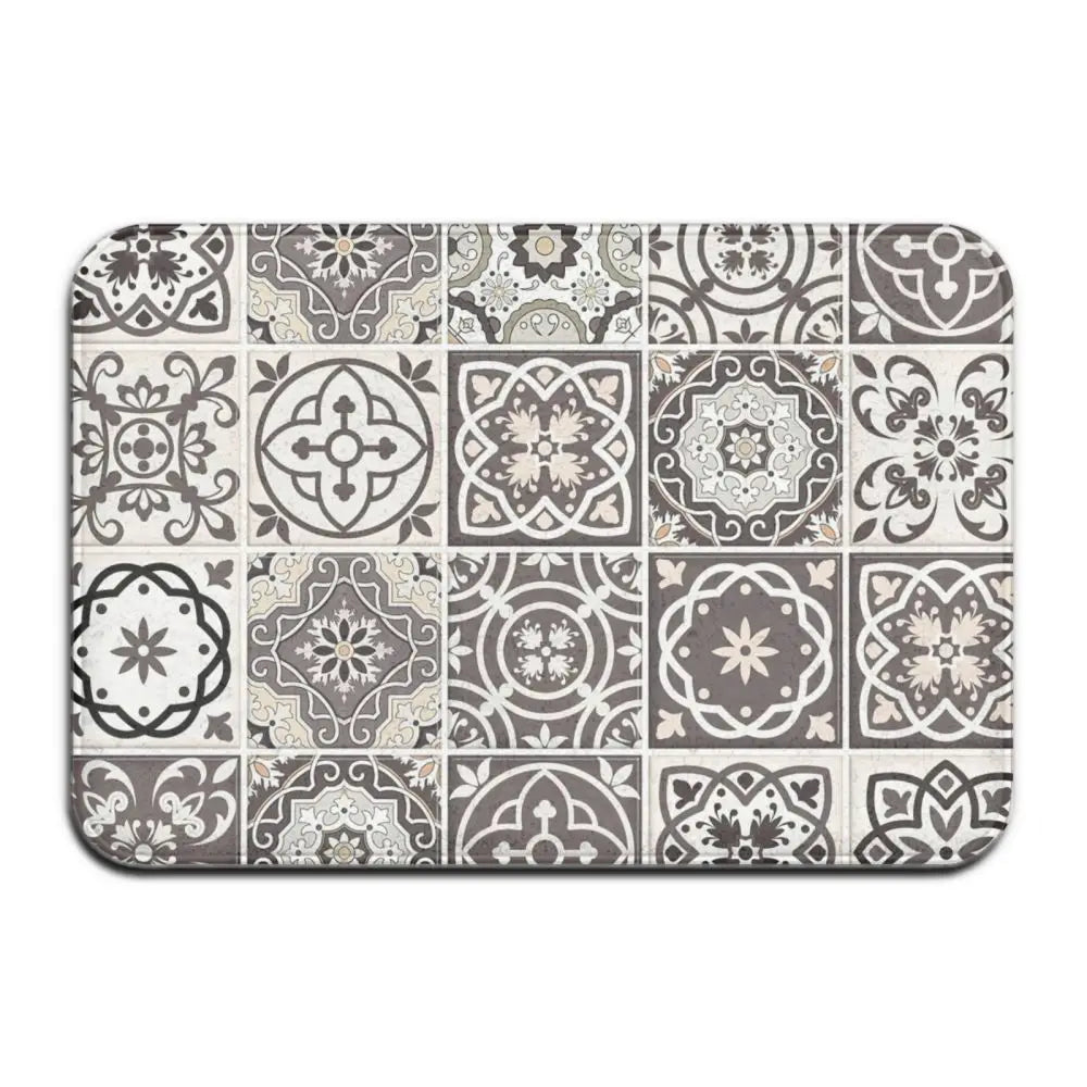 Cement tile floor mat
