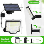 172 LED Solar Lamp with Remote Control