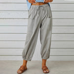 Pantalon ample droit à jambe large pour femmes