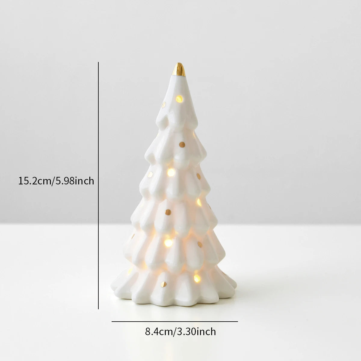 White Ceramic LED Christmas Decoration