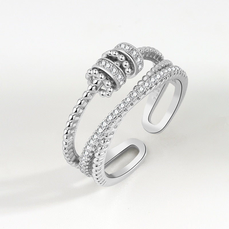 Bague d'anxiété ajustable pour femme