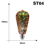 Ampoule LED feu d'artifice coloré 3D