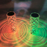 Lampe tactile effet cristal - Télécommande inclus