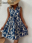 Robe d'été imprimée floral Boho pour femme