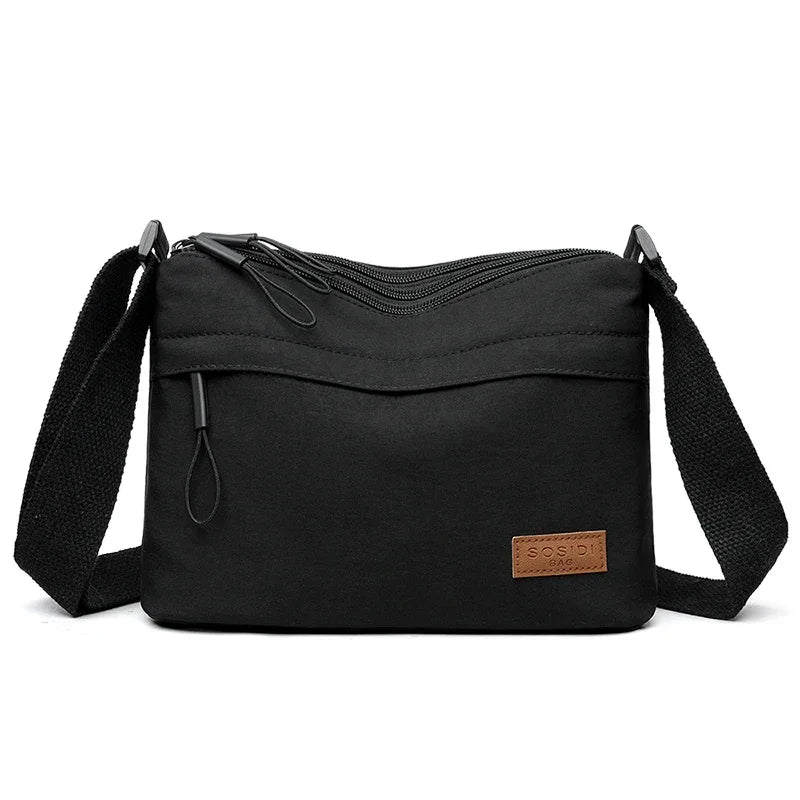 Stylish Multi-Pocket Handbag in Durable Canvas