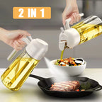 2-in-1 Glass Oil Sprayer for Cooking with Handle