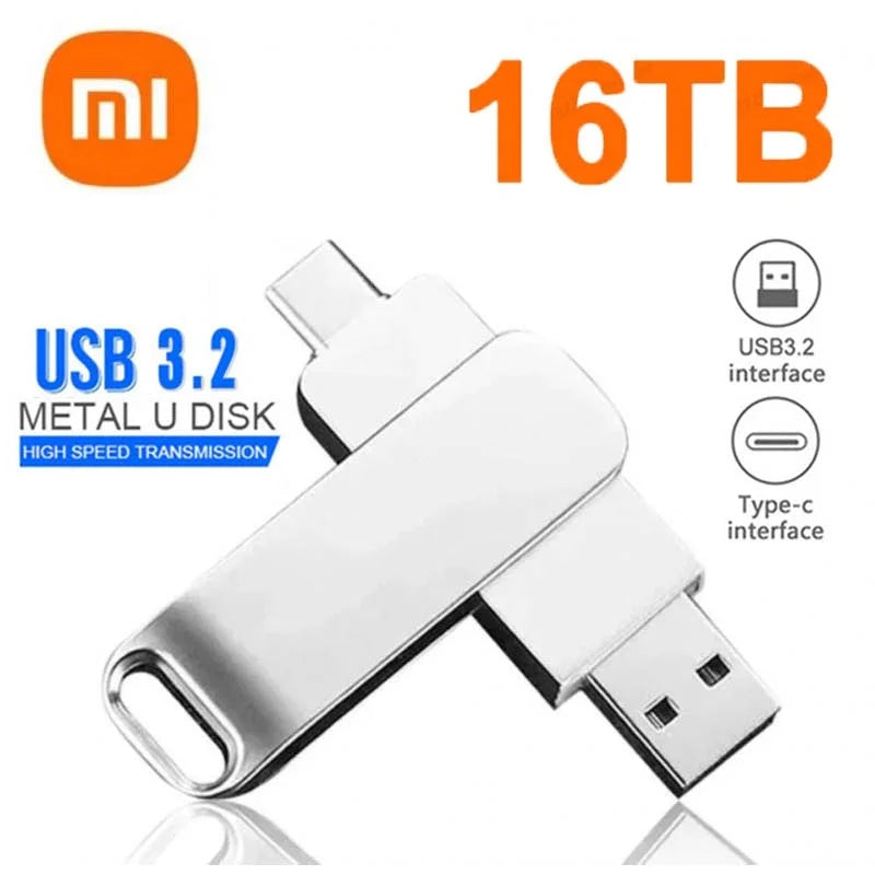 USB 3.2 Flash Drive Up to 16TB + FREE Type-C Adapter