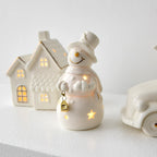 White Ceramic LED Christmas Decoration