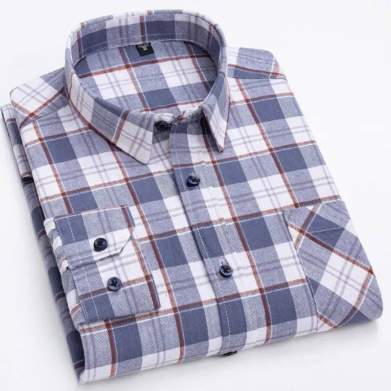 Chemise en Coton à Carreaux