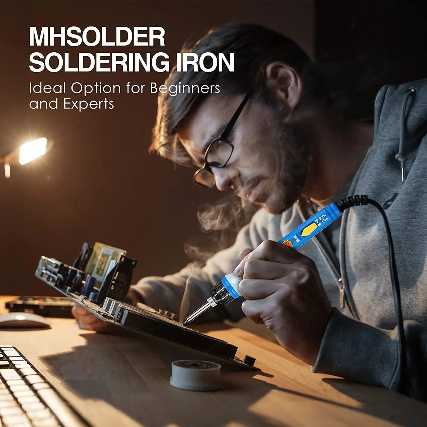 Adjustable Temperature Soldering Iron Kit + Multimeter