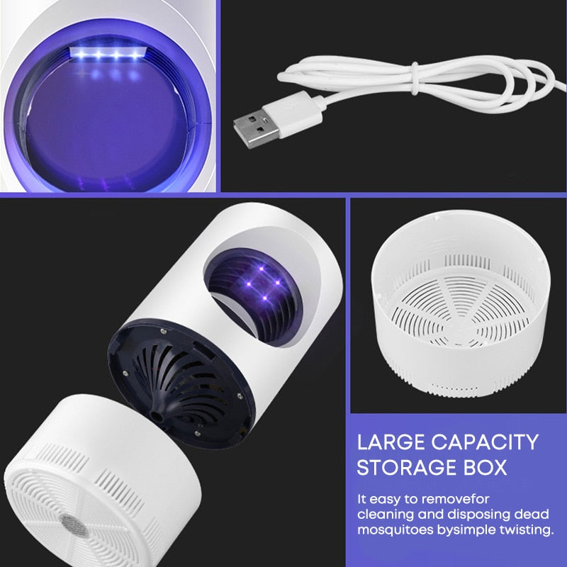 Répulsif électrique à LED UV, tueur de moustiques