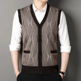 Cardigan tricot sans manches à motif