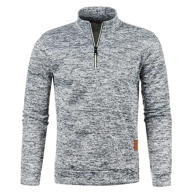Men's Turtleneck Zip-Up Sweater