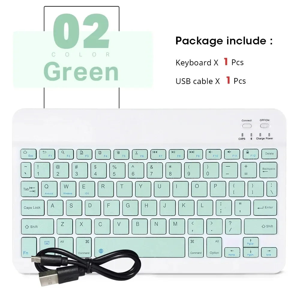 Clavier Bluetooth Sans Fil Rechargeable – Compatible Android, iOS et Windows + Souris Sans Fil OFFERTE