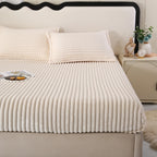 Drap Housse Chaud & Doux en Velours Côtelé