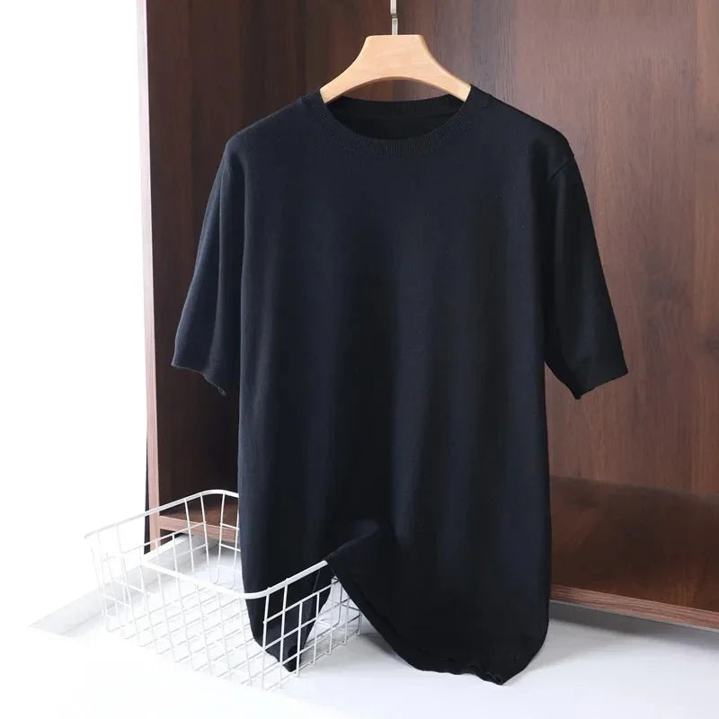 Men's Knitted Merino Wool Mid-Season T-Shirt - 6 Colors